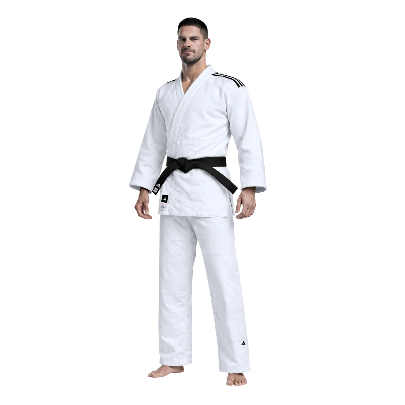 Adidas Champion III IJF judopak slimfit wit Pakken