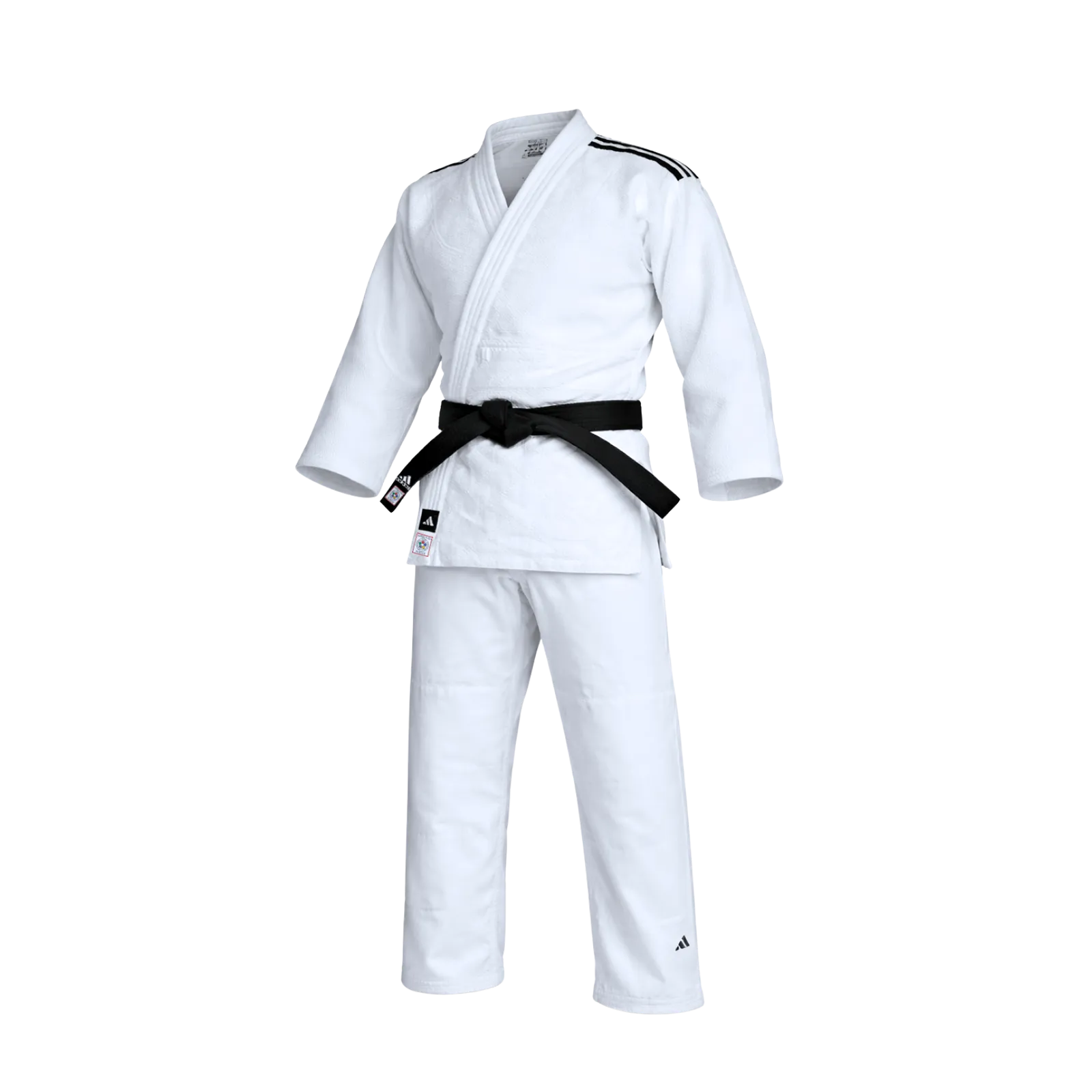 Adidas Champion III IJF judopak slimfit wit Pakken