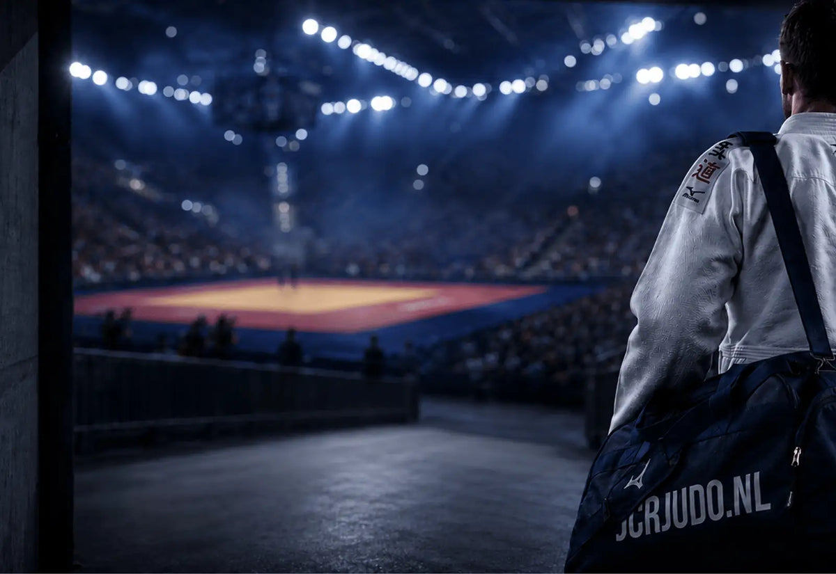 Judoka de JCR Judo qui entre dans le stade - IA