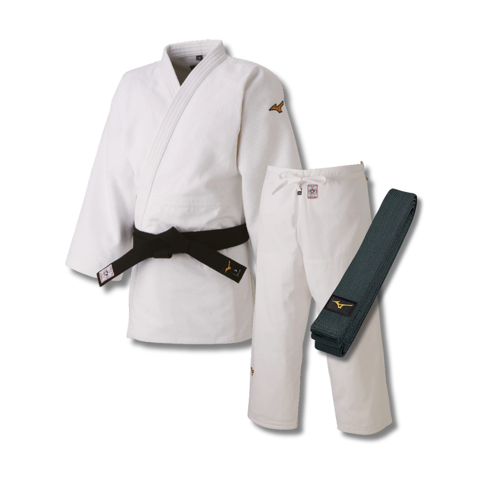 Mizuno IJF Japan 2023 Compleet Judopak - Slim Fit - Incl. Band - Wit